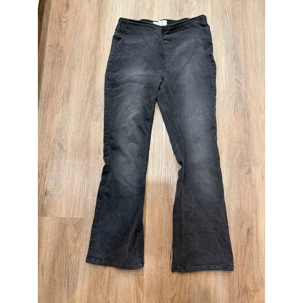 We‎ The Free Flare Leggings Black Wash High Waist Stretch Casual Women Size 31
